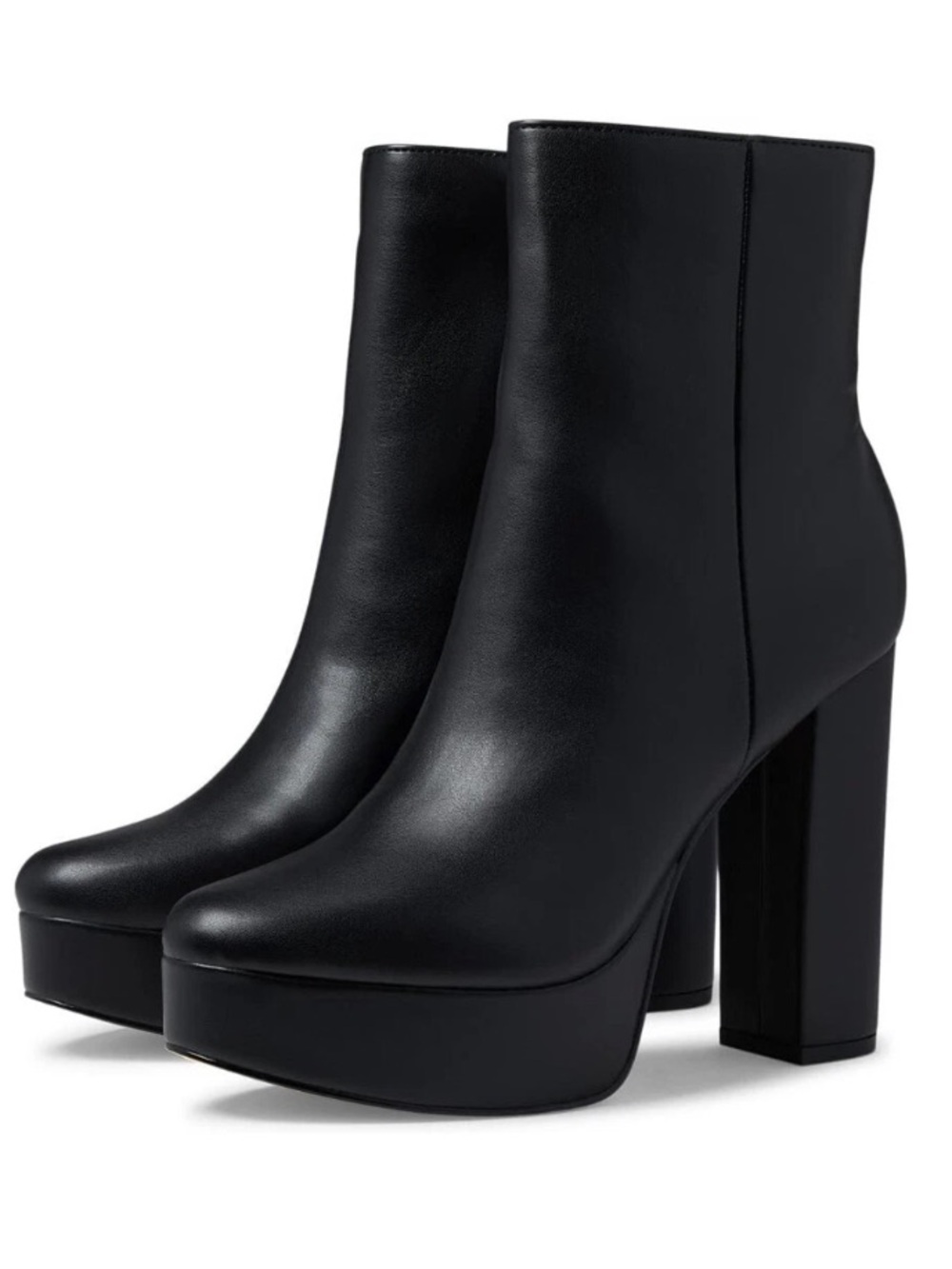 Marc Fisher LTD Rublia Black Leather Platform Ankle Boots Size 10 New in Box